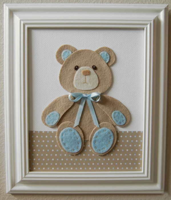 Como Fazer Quadros Para Quarto de Beb? Revista Artesanato Quadro De Urso Para Quarto De Bebe ~ Como Fazer Quadros Para Quarto de Beb? Revista Artesanato