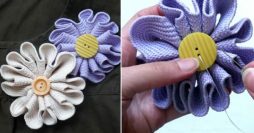 Como fazer flor de tecido – broche para roupas