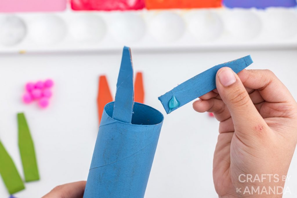 coelhinho de rolo de papel higiênico