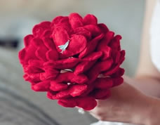 Bouquet de casamento personalizado em feltro