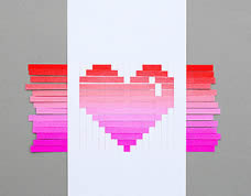 Como fazer cartão para namorada em formato de coração