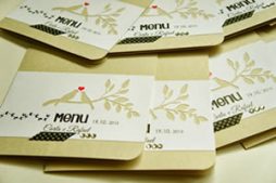 Menu de casamento passo a passo com Silhouette Cameo