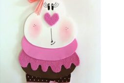Coelhinha de páscoa em formato de cupcake