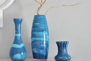 Vaso colorido com tinta acrílica- Faça você mesmo