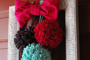 Como fazer Pompom colorido de tecido para decoração de festas