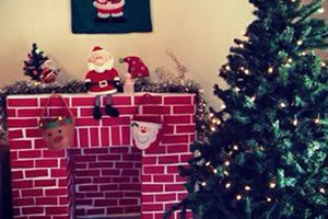 Lareira decorativa para o Natal feita com caixas de papelão | Revista Artesanato Lareira decorativa para o Natal feita com caixas de papelão | Revista Artesanato