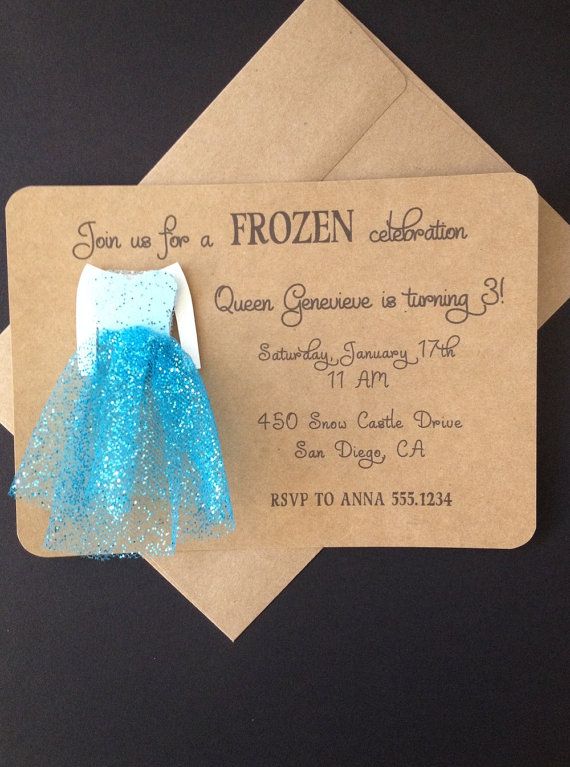 Convite Frozen Festa de Aniversário Infantil