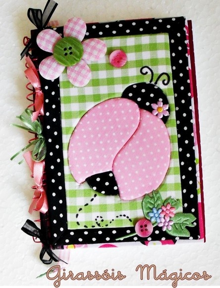 patchwork embutido caderno joaninha