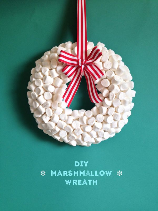 guirlanda de natal com marshmallow