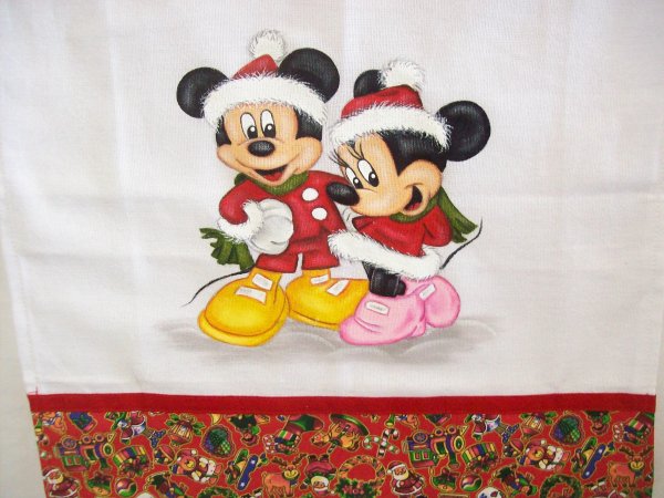 pintura em pano de prato minnie natal