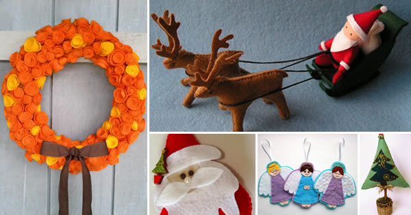 Como Fazer Enfeites de Natal em Feltro – 5 Modelos com Molde | Revista Artesanato Como Fazer Enfeites de Natal em Feltro – 5 Modelos com Molde | Revista Artesanato