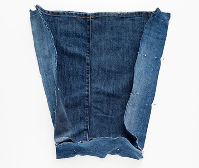 bolsa feita de perna de calça jeans