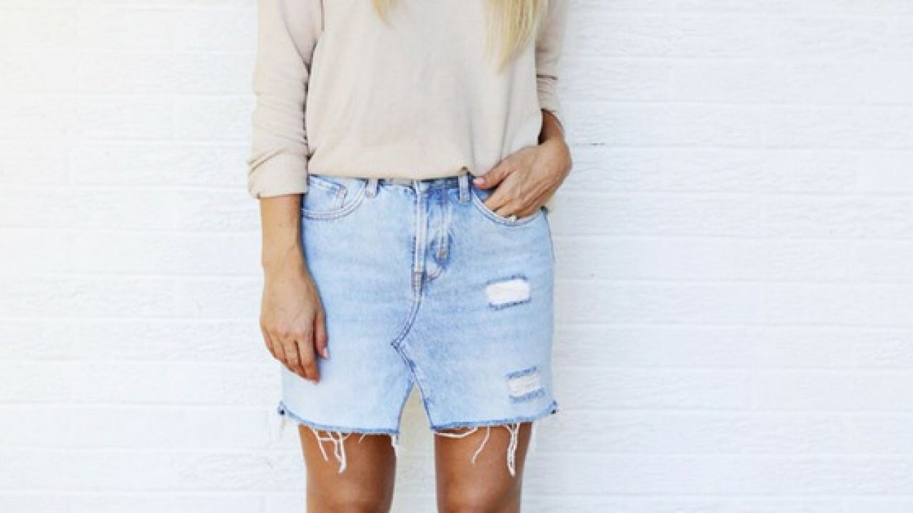 customizar saia jeans velha
