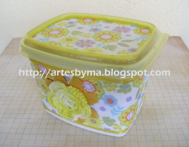 decorar pote de margarina