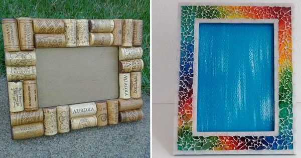 porta-retratos reciclados