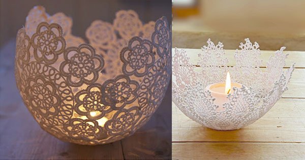 Aprenda a Fazer um Lindo Porta Velas de Renda