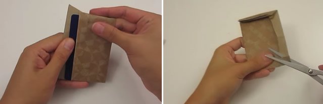 molde carteira de papel