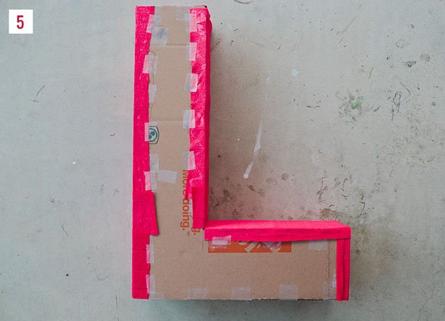 como fazer letras 3d com papelão