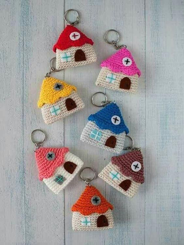 chaveiros de crochê amigurumis