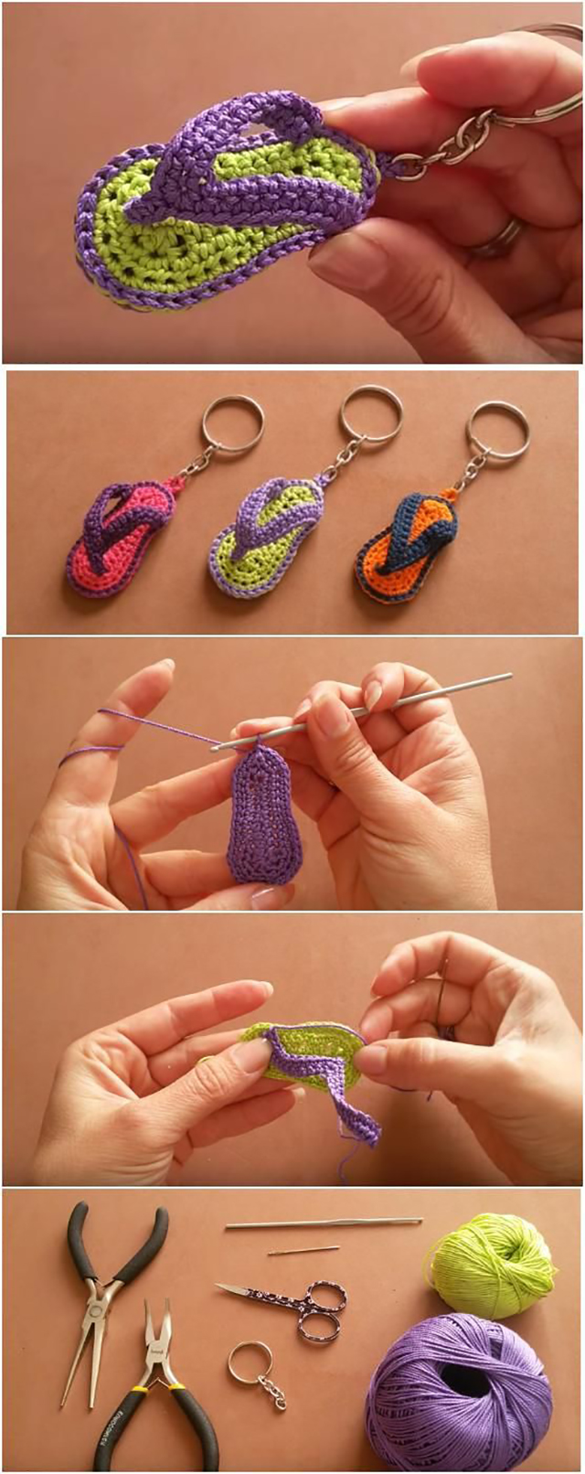 chaveiros em croche
