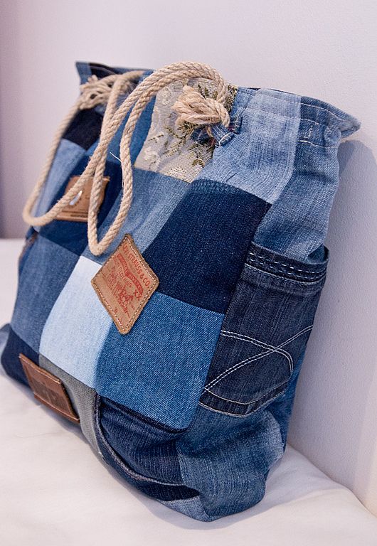 bolsa de calça jeans