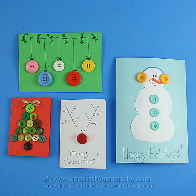 postal de natal com material reciclado