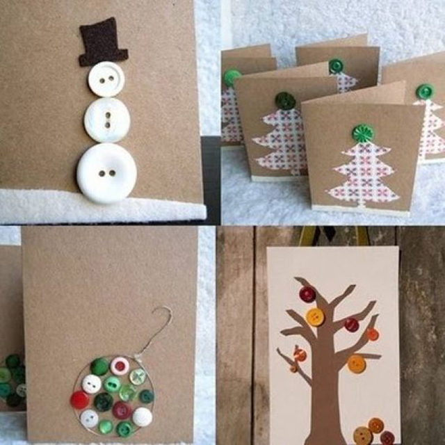 postais de natal com material reciclado