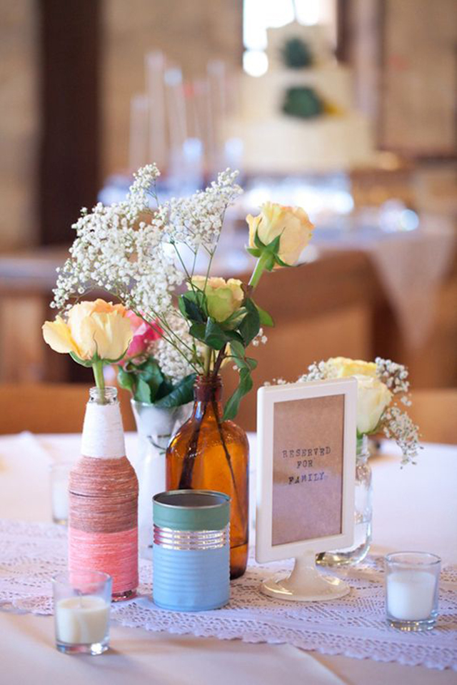 enfeite de mesa para casamento