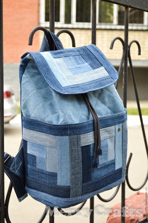 Artesanato com Jeans: mochila com retalhos