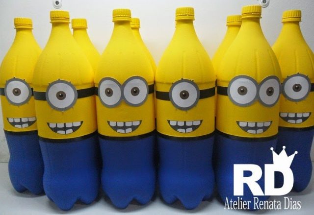 garrafa pet decorada Minions