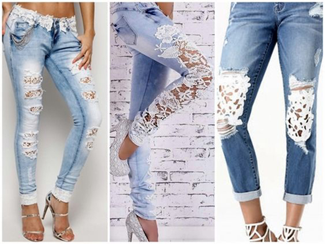 customização em calça jeans