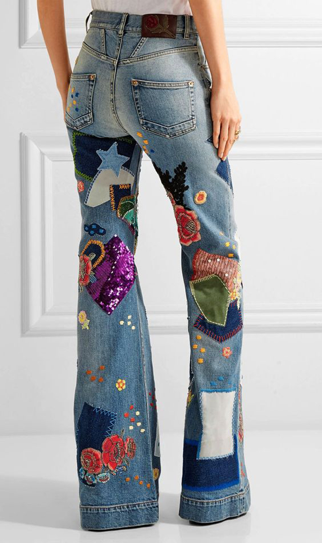 customização em calça jeans