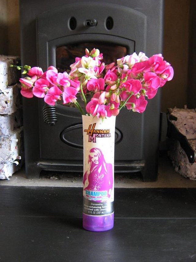 artesanato com frasco de shampoo