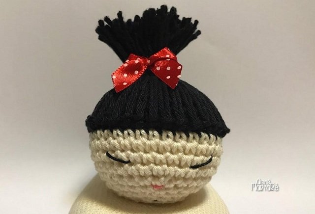 cabelo para amigurumi