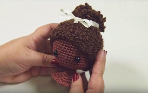 cabelo para amigurumi