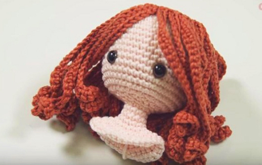 cabelo para amigurumi