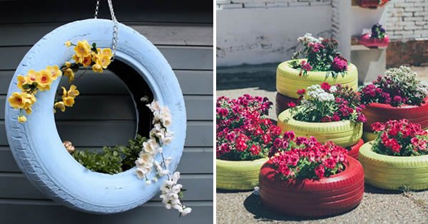 13 Ideias de Jardim com Pneus Para Você Copiar