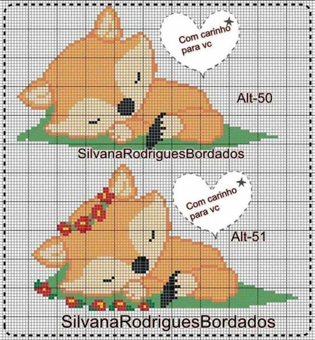 gráficos de ponto cruz infantil