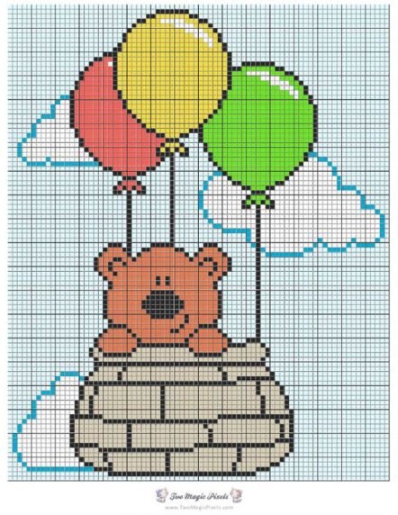 50 Gráficos de Ponto Cruz Infantil Para Baixar Grátis | Revista Artesanato