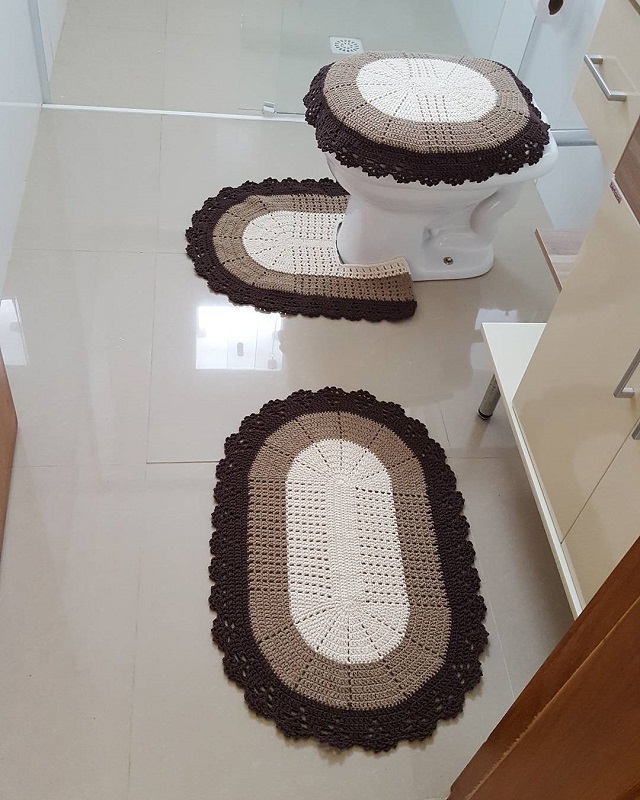 banyo için tığ halı