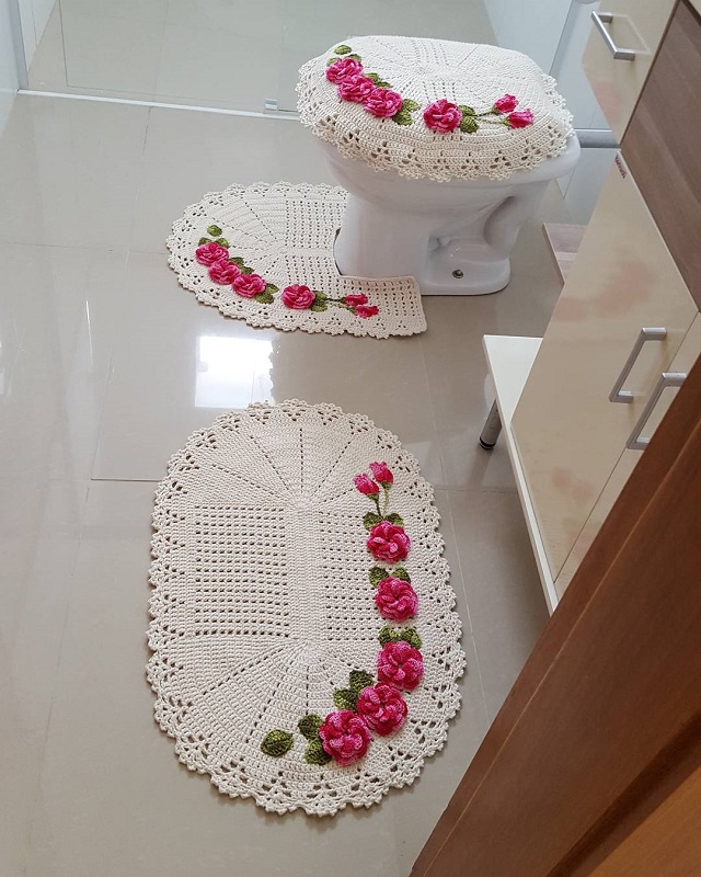 banyo için tığ halı