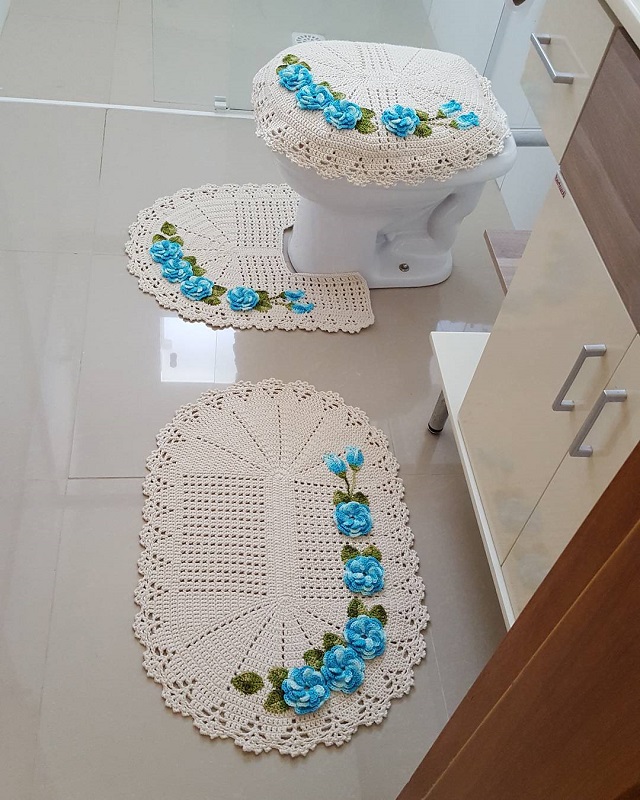 banyo için tığ halı