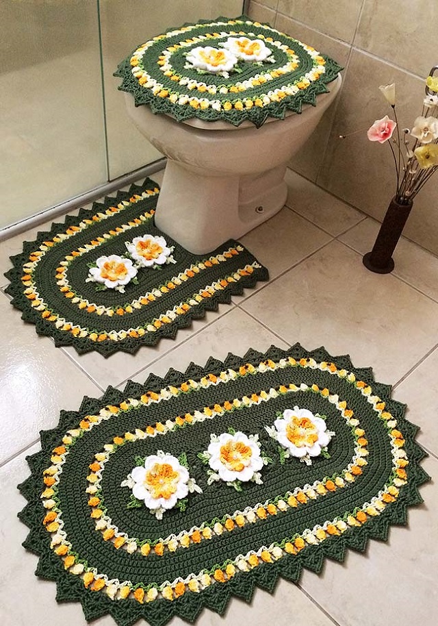 banyo için tığ halı