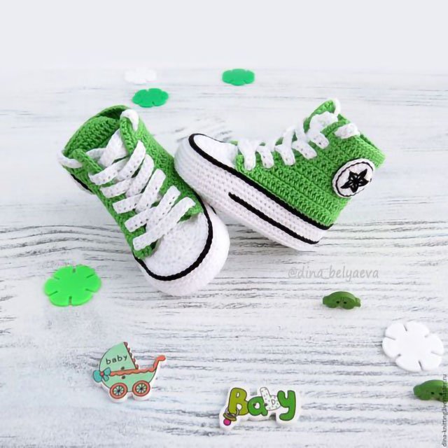 tenis all star em croche para bebe passo a passo