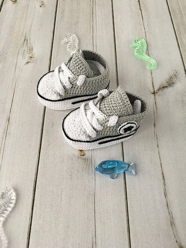 grafico de tenis de croche para bebe