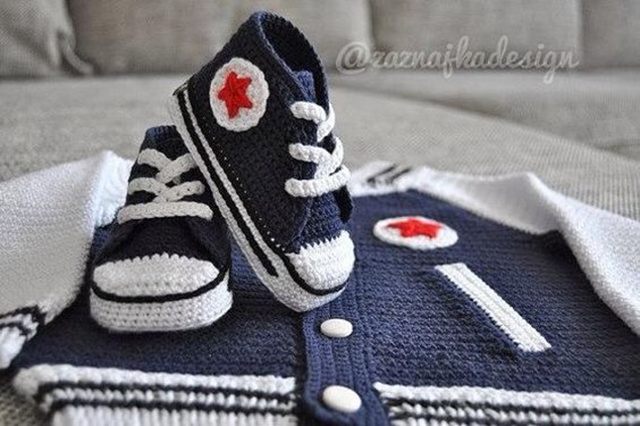 tenis de croche para bebe masculino