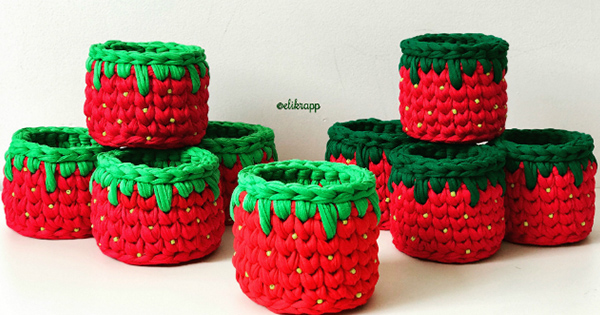 cesto de fio de malha