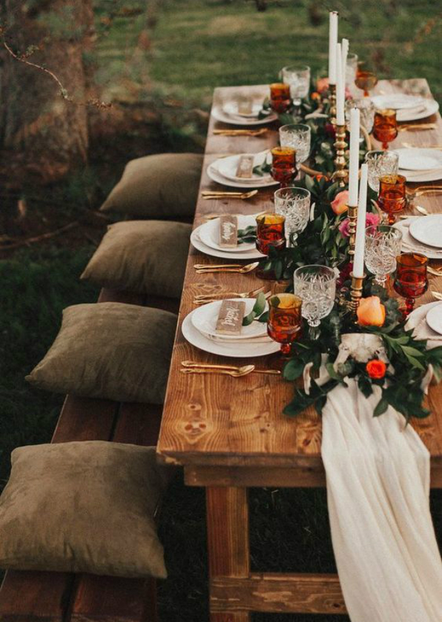 decoração de mesa de casamento