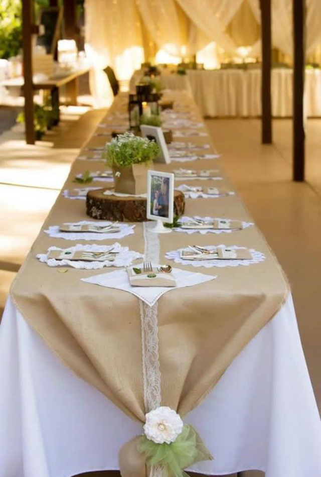 mesa de decoração de casamento