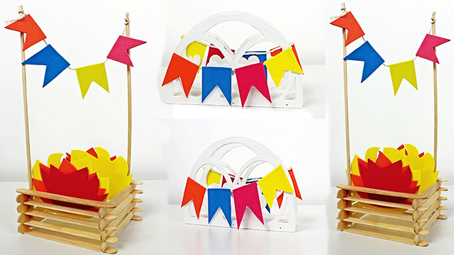 decoração festa junina com material reciclável